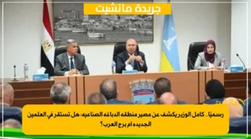 رسميًا.. كامل الوزير يكشف عن مصير منطقة الدباغة الصناعية هل تستقر في العلمين الجديدة أم برج العرب؟ 1